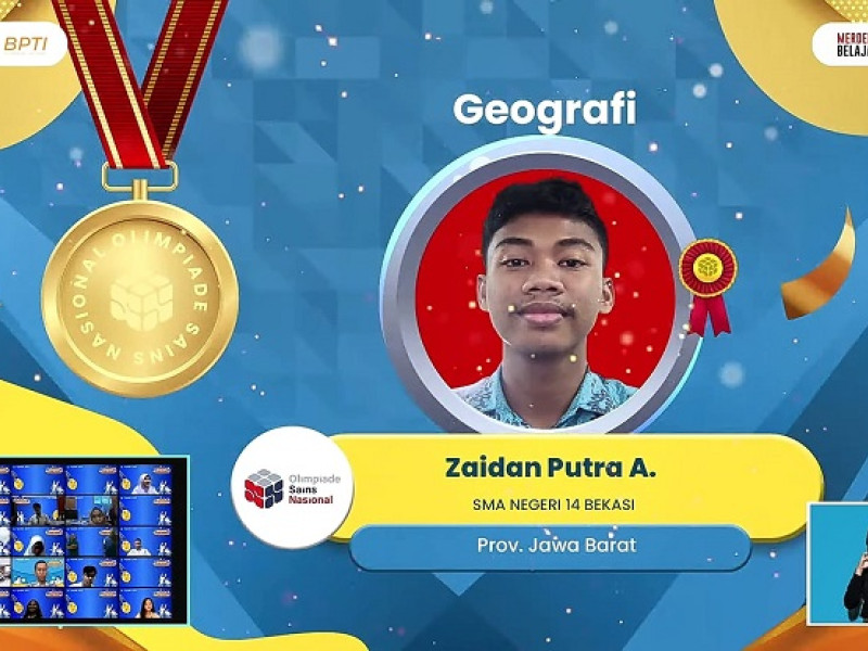 Zaidan Putra Juara KSN Tingkat Nasional