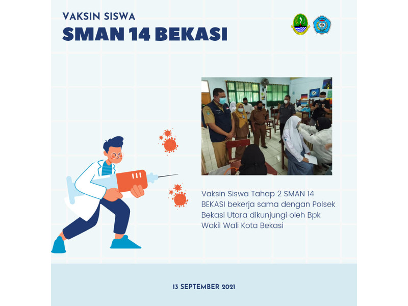 Vaksin Siswa SMAN 14 Bekasi Dosis 2